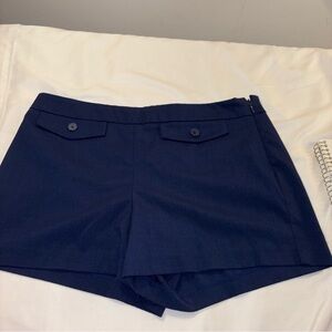 Forever 21 Navy High-Waist Tailored Shorts